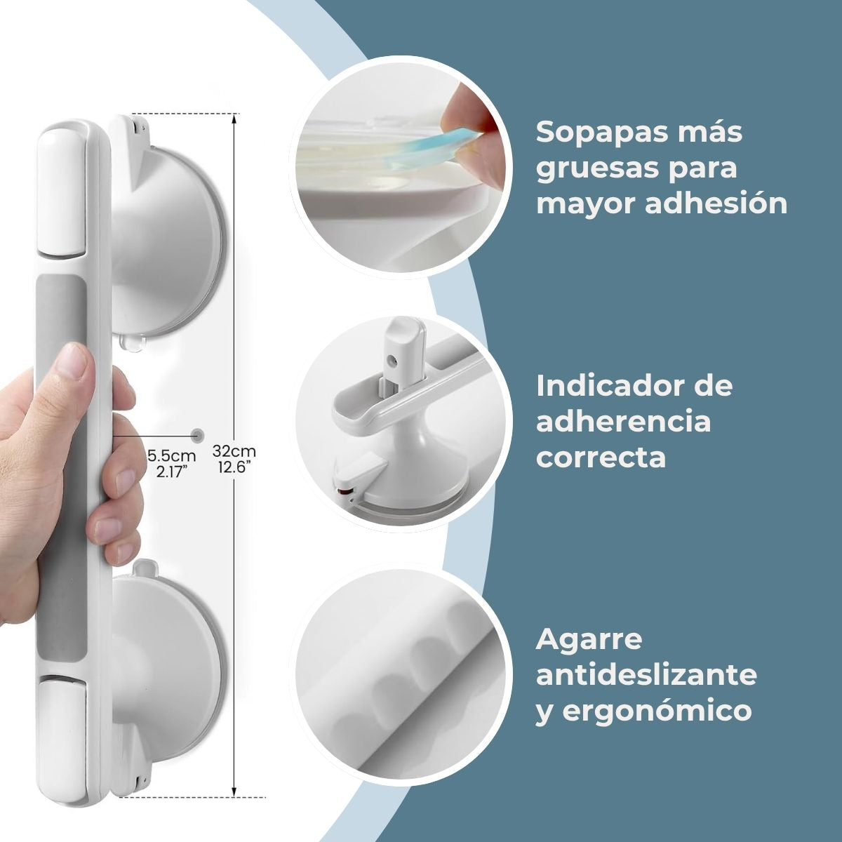 Manija P/Baño Anti Caídas Buteco - Agarre Seguro y Firme